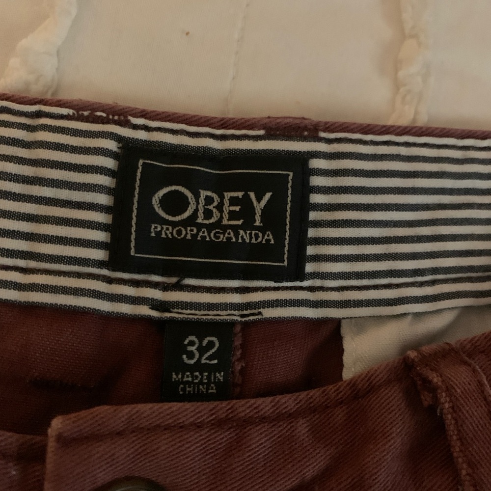 Obey Maroon Trousers